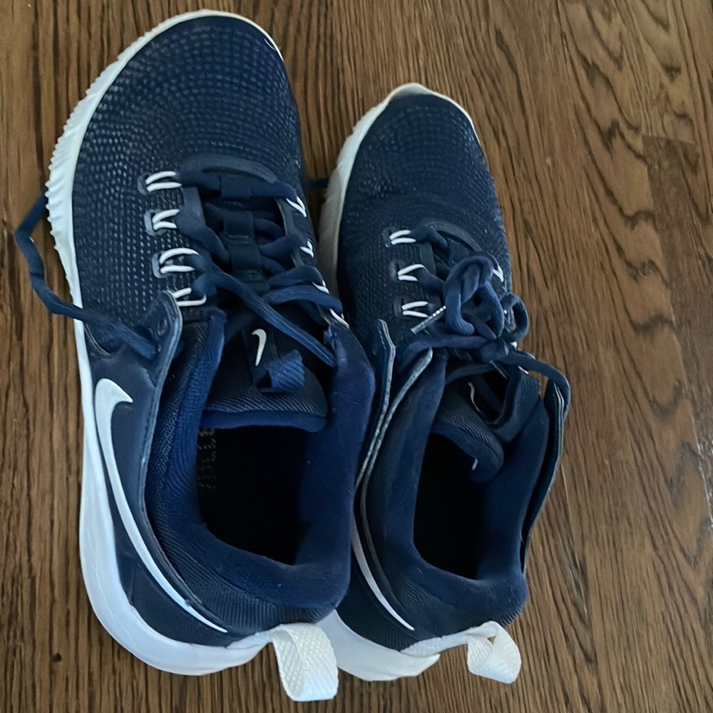 Blue Nike volleyball shoes
